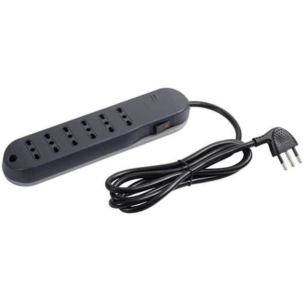 BTICINO MULTIPRESA SLIM 4 PRESE 2 USB CAVO DA MT1,5 SPINA 10A GRIGIO