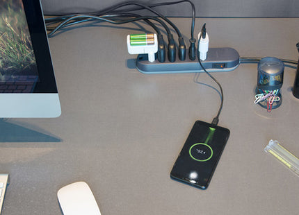 BTICINO MULTIPRESA SLIM 4 PRESE 2 USB CAVO DA MT1,5 SPINA 10A GRIGIO