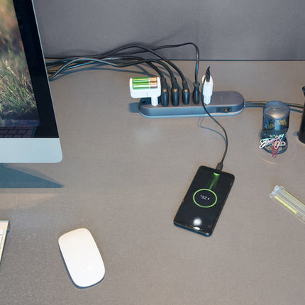 BTICINO MULTIPRESA SLIM 4 PRESE 2 USB CAVO DA MT1,5 SPINA 10A GRIGIO