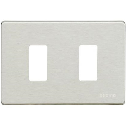 BTICINO MAGIC PLACCA 2 POSTI IN ALLUMINIO COLORE OXIDAL