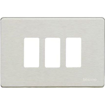 BTICINO MAGIC PLACCA 3 POSTI IN ALLUMINIO COLORE OXIDAL