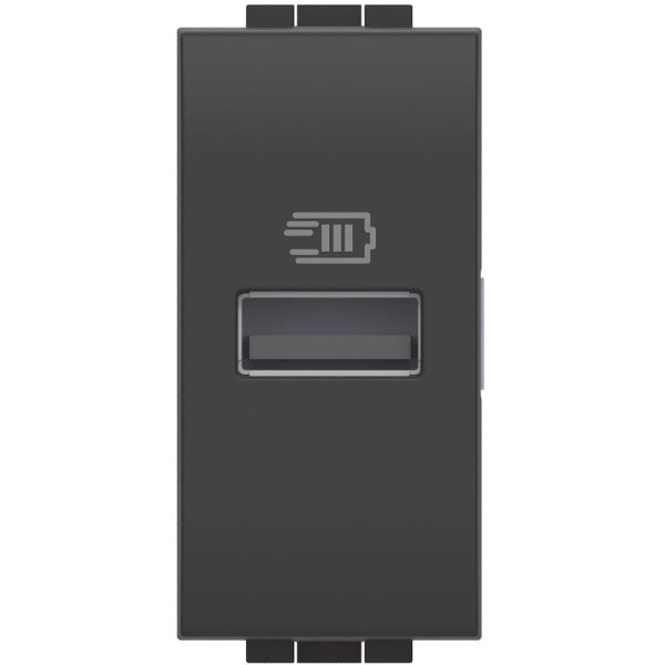 BTICINO LIVINGLIGHT CARICATORE USB TIPO A 1 MODULO ANTRACITE