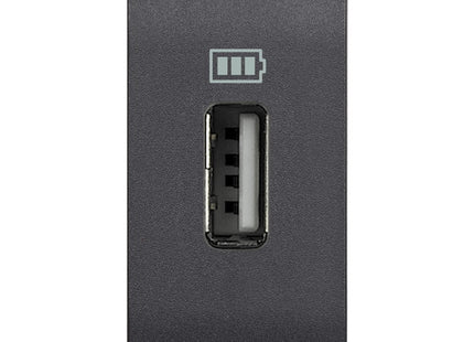 BTICINO LIVINGLIGHT CARICATORE USB TIPO A 1 MODULO ANTRACITE