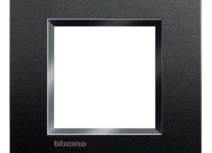 BTICINO LIVINGLIGHT PLACCA 2 POSTI COLORE ANTRACITE