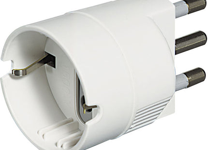 BTICINO ADATTATORE CON SPINA 2P+T 16A PRESA SCHUKO 2P COLORE BIANCO