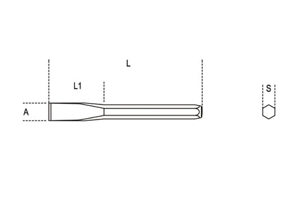 BETA    34 SCALPELLO PIATTO TIPO NORMALE CROMATO