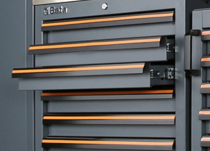 BETA C45PRO AX ARREDO PRO A-2MT 3 MODULI CON PIANO INOX E PENSILI GRIGIO