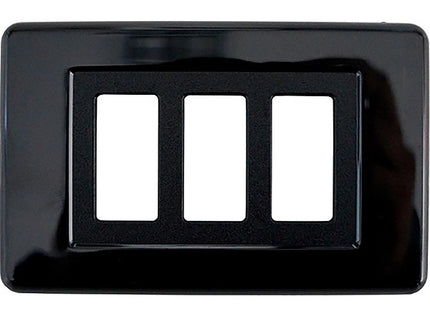 CAL PLACCA PER INTERRUTTORI IN ABS PER MAGIC 3 POSTI NERO