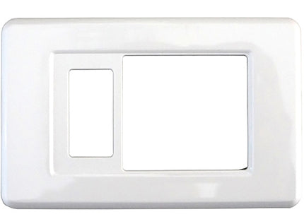 CAL PLACCA PER INTERRUTTORI IN ABS PER MAGIC 1 SCHUKO + 1 POSTO BIANCO