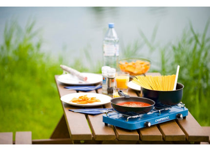 CAMPINGAZ FORNELLO A GAS DA CAMPEGGIO MOD. BASE CAMP SENZA COPERCHIO