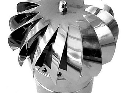 CAPPELLO PER CAMINI EOLICI IN INOX 430 BASE TONDA