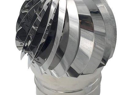 CAPPELLO PER CAMINI EOLICI IN INOX 430 BASE TONDA