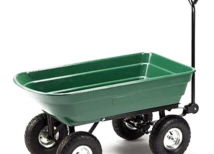 CARRELLO CRUK VASCA IN PLASTICA RIBALTABILE DA LT80 4 RUOTE PNEUMATICHE