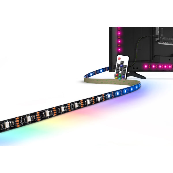 CENTURY STRISCIA LED DA MT2 RGB CON TELECOMANDO PER TV 5V ART. KIT TV55