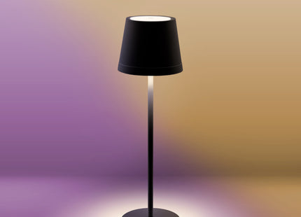 CENTURY LAMPADA DA TAVOLO LED LUME PLUS RICARICABILE NERA