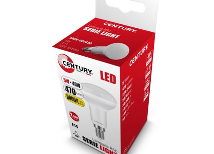 CENTURY LAMPADINA LED SERIE LIGHT R50 REFLECTOR 230V 5W E14 3000K 470LM
