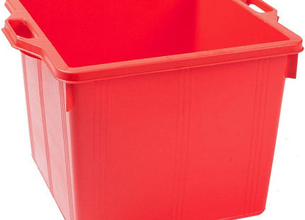 CESTA PER UVA QUADRA IN PLASTICA ROSSA CON MANIGLIE