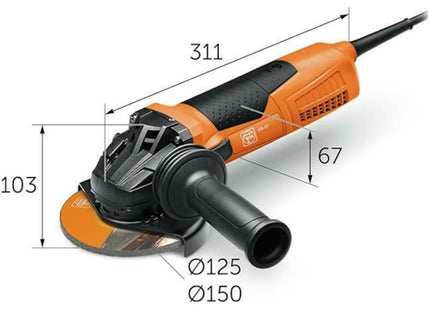 FEIN SMERIGLIATRICE ANGOLARE MOD. CG 17-125 D.MM125 POTENZA 1700W*