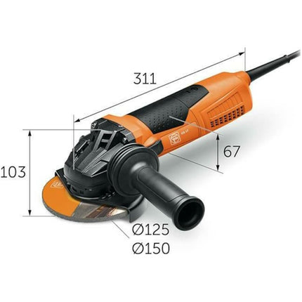 FEIN SMERIGLIATRICE ANGOLARE MOD. CG 17-125 D.MM125 POTENZA 1700W
