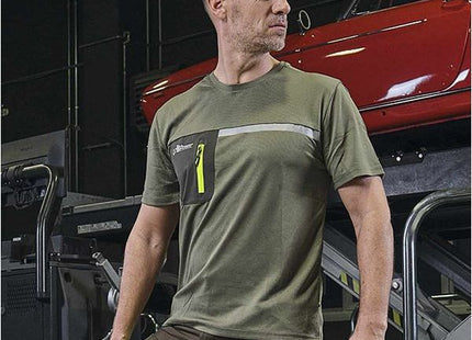 U-POWER T-SHIRT ELASTICIZZATA CHRISTAL COLORE BURNT OLIVE