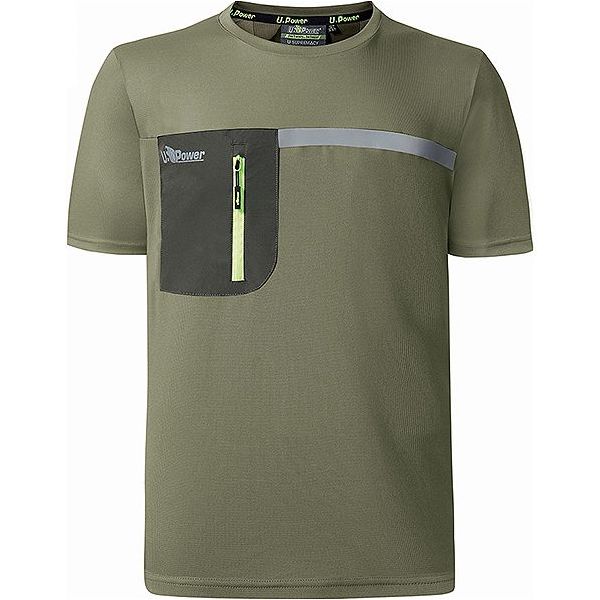 U-POWER T-SHIRT ELASTICIZZATA CHRISTAL COLORE BURNT OLIVE