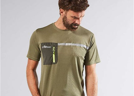 U-POWER T-SHIRT ELASTICIZZATA CHRISTAL COLORE BURNT OLIVE