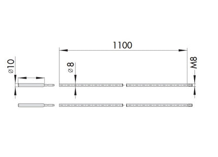 CISA ASTE INTERNE AVVITATE CON RIVESTIMENTO IN ZINCO