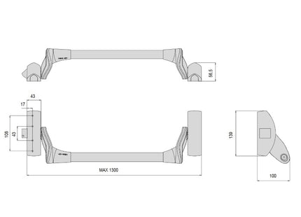 CISA MANIGLIONE ANTIPANICO DA APPLICARE FAST PUSH COMPONIBILE AMBIDX*