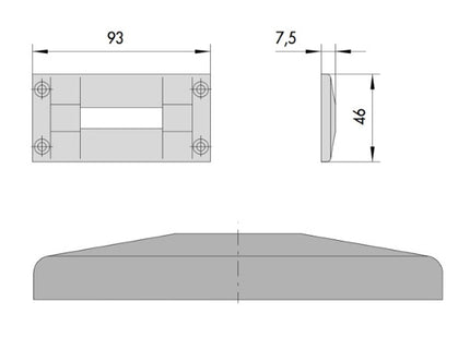 CISA CONTROPIASTRA IN NYLON MM.44X120