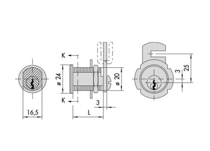 CISA CILINDRO STANDARD IN OTTONE