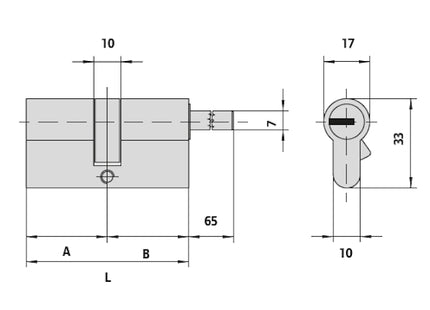 CISA CILINDRO TEKNO INOVATE DOPPIO PREDISPOSIZIONE PER POMOLO
