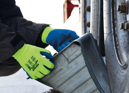 COFRA GUANTI MOD. BRICKER COLORE GIALLO FLUO/AZZURRO
