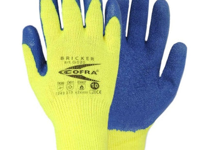 COFRA GUANTI MOD. BRICKER COLORE GIALLO FLUO/AZZURRO