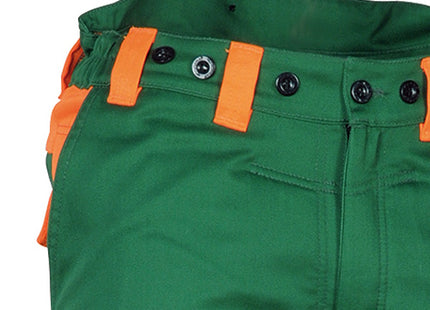 COFRA PANTALONE CHAIN STOP ANTITAGLIO DA BOSCAIOLO VERDE/ARANCIO