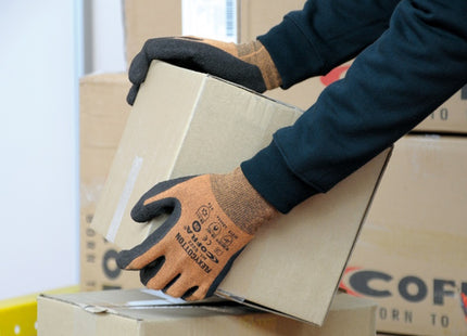 COFRA GUANTI MOD. FLEXYCOTTON COLORE RUGGINE/NERO CONF.DA 12 PAIA