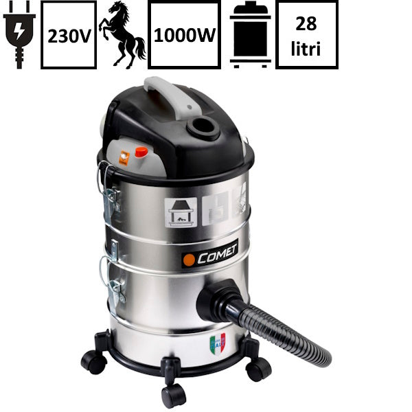 COMET ASPIRATORE ASPIRACENERE 4 IN 1 CM 30 S BIDONE DA LT28 MOTORE 1000W