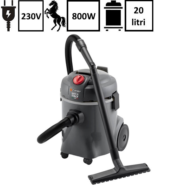 COMET ASPIRATORE POLVERE E LIQUIDI CVP 120 P ECO BIDONE DA LT20 800W