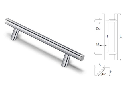 COMUNELLO MANIGLIONE HEXT SERIE 4010 INOX 304