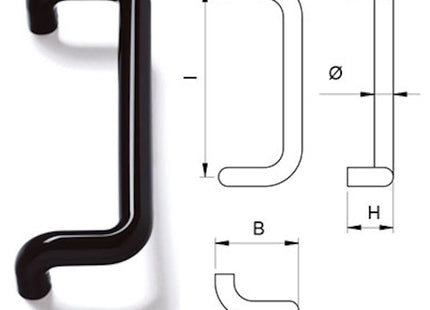 COMUNELLO MANIGLIONE HEXT SERIE 6500 IN NYLON NERO