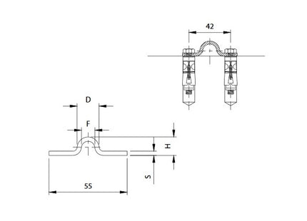 COMUNELLO BINARIO A FISSARE RAPIDO D.MM15 MM3000X3 ART.289P ZINCATO