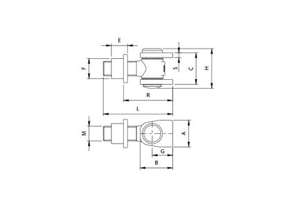 COMUNELLO CARDINE CON ALI E BUSSOLA ART.135 ZINCATO
