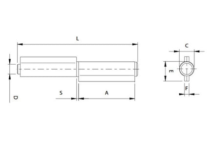 COMUNELLO CERNIERA PESANTE A 2 ALI CON PERNO SFILABILE ART.405