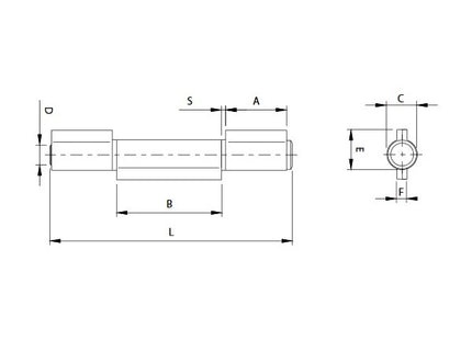 COMUNELLO CERNIERA PESANTE A 3 ALI CON PERNO SFILABILE ART.415