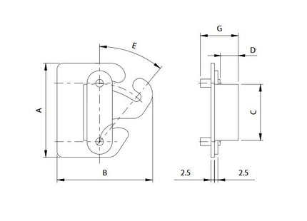 COMUNELLO CERNIERA PER VASISTAS ART.600