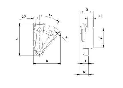 COMUNELLO CERNIERA A COMPASSO PER VASISTAS ART.606