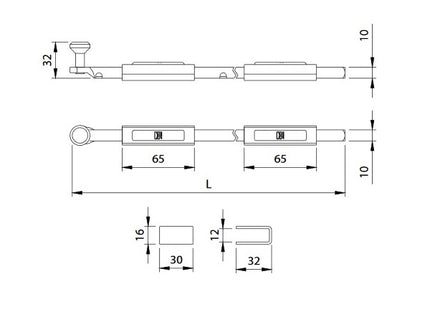 COMUNELLO CATENACCIO PUNTA TONDA D.MM10 ZINCATO ART.712
