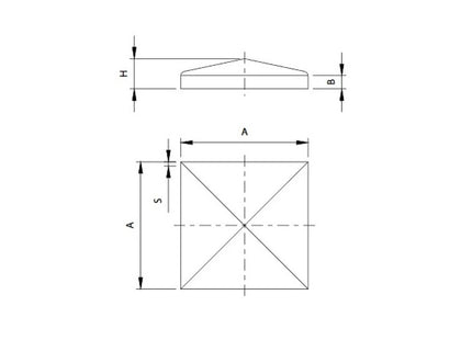 COMUNELLO COPRIPILASTRO QUADRATO GREZZO ART.165