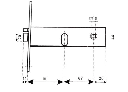 CORNI ELETTROSERRATURA DA INFILARE ART.95400 AMBIDESTRA