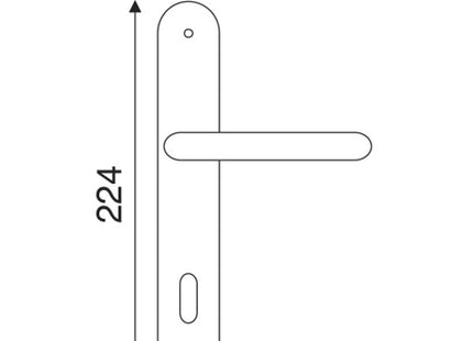 COTTALI BAROCCO MANIGLIA PER PORTA CON PLACCA IN OTTONE BRONZATO
