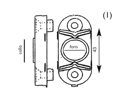 COTTALI MOVIMENTO DK OVALE IN NYLON SPECIALE CON VITI PER CREMONESI